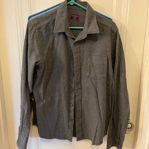 UNTUCKit Gray Casual Button Down  Flannel Shirt